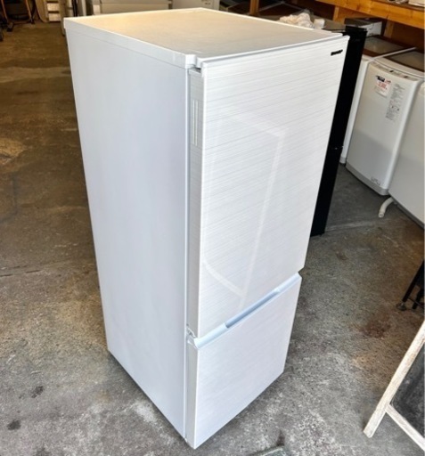 札幌市内配送可 美品 21年製 SHARP シャープ 179L 2ドア冷蔵庫 SJ-D18G-W つけかえどっちもドア