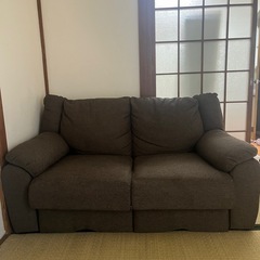 2人がけソファ収納付き