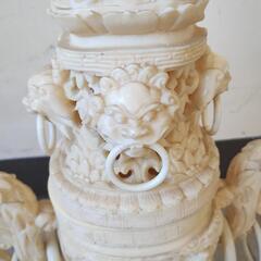 Fi【中国美術】頭頂千手観音大仏彫刻香炉　アンティーク　骨董品の画像