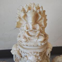 Fi【中国美術】頭頂千手観音大仏彫刻香炉　アンティーク　骨董品の画像