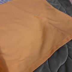ランチクロス チェック オレンジ 青 緑 巾着 きんちゃく 正方形の画像