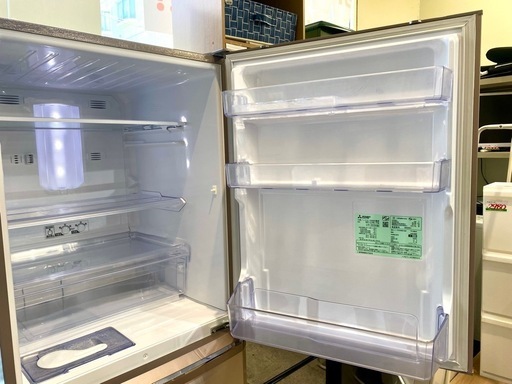 三菱 3ドア 335L 冷蔵庫 中古 家電 買取 シャンパンピンク 自動製氷機能付き
