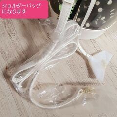 サマンサヴェガ　バッグチャーム付き　ドット　ショルダーバッグ　白　黒の画像