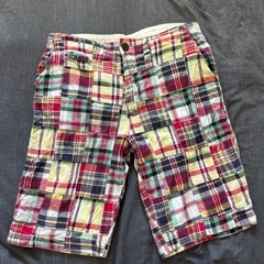 人気 Summer Checkered half pants Ｍの画像