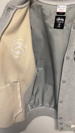【激レア・限定コラボ】Stüssy × Champion スタジャン グレー M