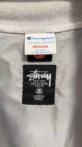 【激レア・限定コラボ】Stüssy × Champion スタジャン グレー M