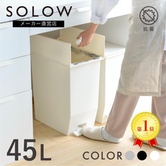 SOLOW ソロウ 45L ペダルオープンツイン ゴミ箱の画像