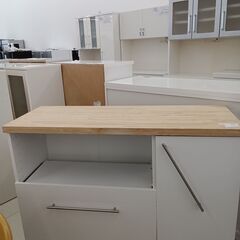★ジモティ割あり★ IKEA レンジ台 ホワイト H92.5×D...