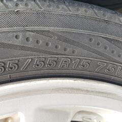 値下げはしません！　165/55R15　75V　タイヤ付アルミホイール4本の画像