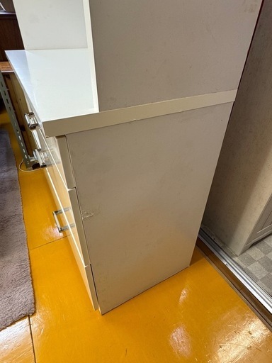 【リサイクルサービス八光】幅117.5㎝　ファミリーサイズ　ホワイト　食器棚