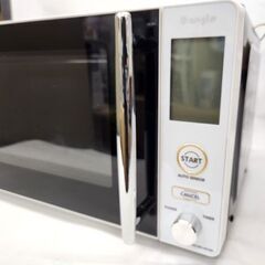 エディオン eangle 電子レンジ ANG-MO-A5 フラット庫内 2021年製  黒×白 あたため専用 温め専用 札幌市 平岸店の画像