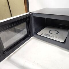 エディオン eangle 電子レンジ ANG-MO-A5 フラット庫内 2021年製  黒×白 あたため専用 温め専用 札幌市 平岸店の画像