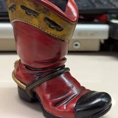 ☆陶器製ブーツ型小物入れ　ギフトクラフト　未使用・中古品　の画像