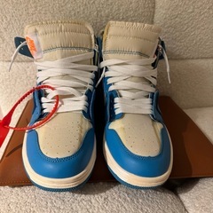 Off-White x Nike Air Jordan 1 High UNC "White/Dark Powder Blue"