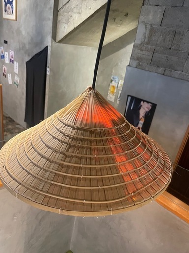 クバ笠　照明　手作り　沖縄