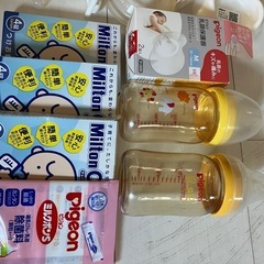 【取引中】搾乳器・哺乳瓶・乳頭保護機セットの画像