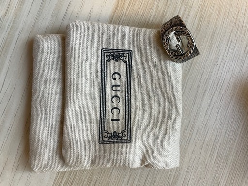 グッチ インターロッキングG リング 指輪 スターシルバー 19号