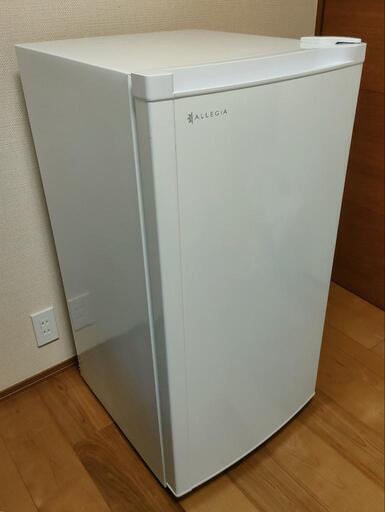 【2021年製ALLEGiA】家庭用ノンフロン冷凍庫アレジア 108L前開き4段引き出し AR-BD116-NW