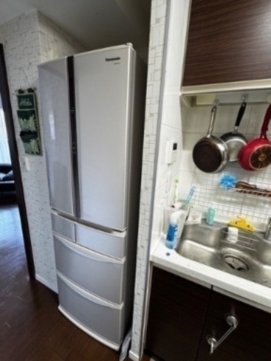 パナソニック Panasonic エコナビ搭載冷蔵庫 (426L・フレンチドア） 6ドア シャンパン NR-F437T-N