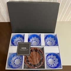 新品未使用　HOYA CRYSTAL ホーヤクリスタル　グ切子ラ...