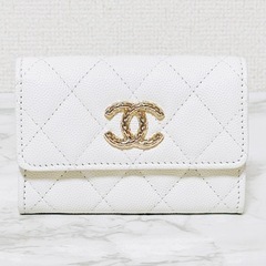 【未使用品】CHANEL シャネル 24A フラップ カードコインケースの画像