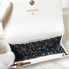 【未使用品】CHANEL シャネル 24A フラップ カードコインケースの画像
