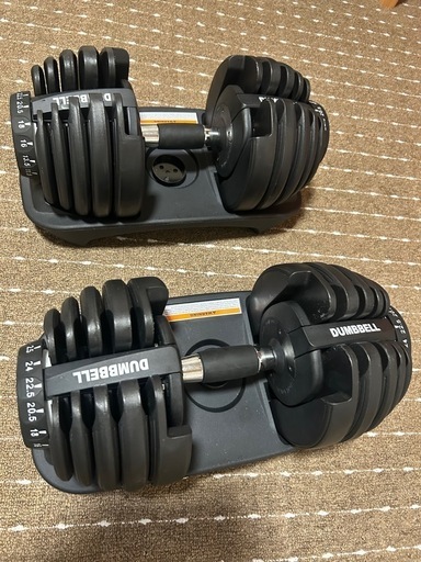 【値引きしました】可変式ダンベル24kg×2個