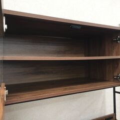 ★ジモティ割あり★ モカ　食器棚    H180×W120×D45   クリーニング済み KJ6672 