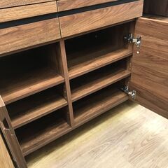 ★ジモティ割あり★ モカ　食器棚    H180×W120×D45   クリーニング済み KJ6672 