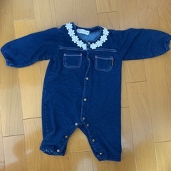 デニムロンパース80美品