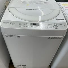 【引取限定】シャープ 洗濯機 6kg 2018年製 中古品  ES-GE6B-W　SHARP　【ハンズクラフト八幡西店】