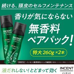😸インセント薬用育毛トニック 無香料 260g×2本 男性向け 育毛剤の画像