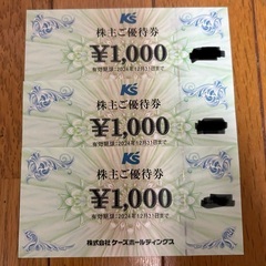 ケーズ電機で使える優待券３０００円分①