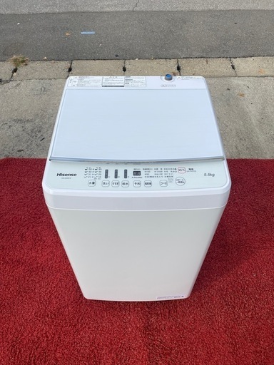 No.r96 洗濯機 5.5kg ハイセンス 2021年製