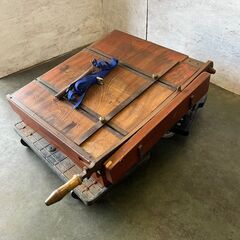木製裁断機 紙切り台 アンティーク ペーパーカッター 昭和レトロ 厚物対応 Y0387