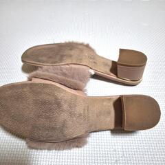 ファーサンダル ミュールの画像