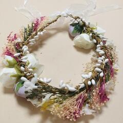 ウェディング 花冠 ヘッドドレス