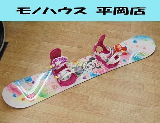130cm IGNIO 子供用スノーボード ミニーマウス バインディング付き