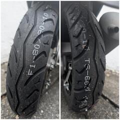 💯安心の前後タイヤ新品🌟　インジェクション車両なので冬でも始動性バッチリです✨　CA4AA　レッツ　かわいい原付😸の画像