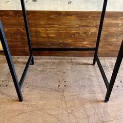 《売約済》【武蔵小山店】オープンシェルフ　スチールラック　収納家具　収納シェルフ　食器棚　オープンラック　スチール製　中古家具　キッチン収納　多機能ラック　アイアン　ウッド　ブラウン　🚚 運搬無料エリア有 / 品川区 リサイクルショップ ランバールーム 武蔵小山店  ◀︎ 武蔵小山パルム 戸越銀座 隣の画像