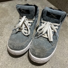 安全靴　デニム生地