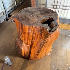 デッカい　木のオブジェ？　切り株