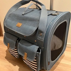 【美品】キャスター付きペットキャリー　ペットパラダイス