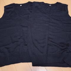 中古　黒ベスト　サイズ160　２枚セット