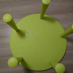 【お取引完了】【中古品】IKEA マンムット子供用テーブル・イス　色：グリーンの画像