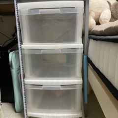 【10/28までにご連絡を！】【無料】プラスチック製3段引出し+...