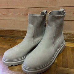 GUリブニットソックスブーツ