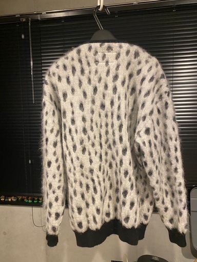 WACKO MARIA LEOPARD MOHAIR CARDIGAN