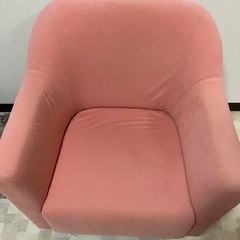 1人掛け　ピンクソファ