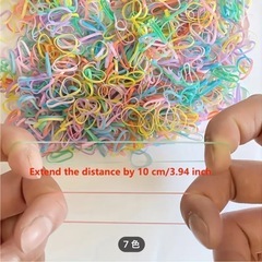絡まないゴム100個クリアカラー